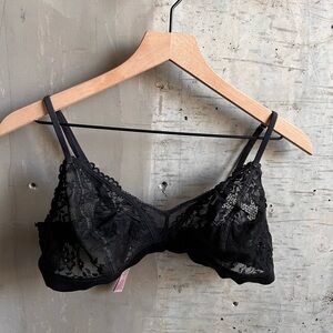 Savage X Fenty Black Sheer Lace Bralette